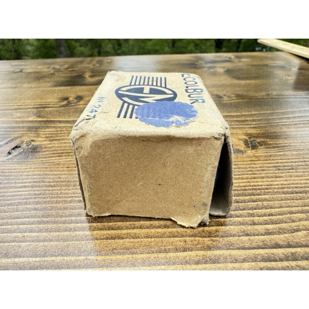 Vintage Ecolbur No 247 Hole Punch NOS Blue Metal Single Paper Punch w Box - Picture 14 of 15
